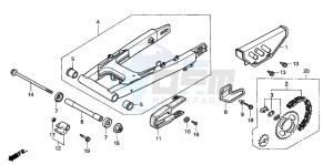 XR80R drawing SWINGARM