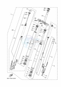 YZF250-A (B1X5) drawing FRONT FORK