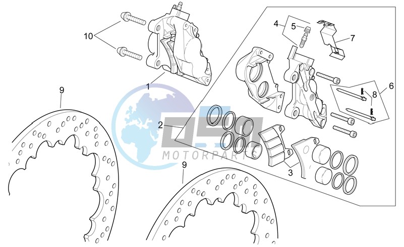 Front brake caliper