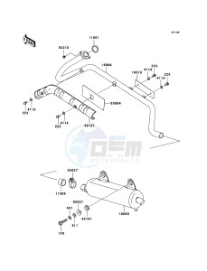 KVF360 KVF360B8F EU drawing Muffler(s)