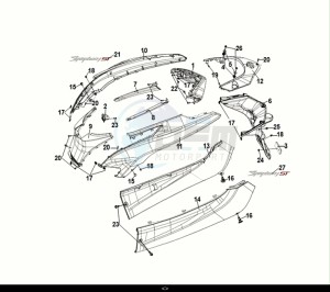 SYMPHONY ST 50 (XL05W1-NL) (E5) (M1) drawing BODY COVER - TAIL LIGHT