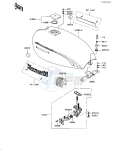 KZ 250 W [LTD BELT] (W1) [LTD BELT] drawing FUEL TANK