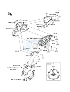 Z750 ZR750LBF FR GB XX (EU ME A(FRICA) drawing Cowling