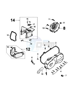 FIGHT 4 50 4T DARKSIDE drawing CRANKCASE COVER