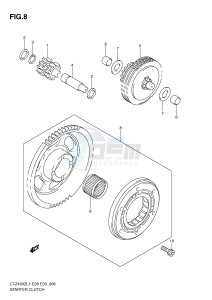 LT-Z400 (E28-E33) drawing STARTER CLUTCH