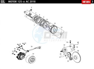 MRT-125-E4-AC-SM-BLACK drawing FLYWHEEL - CLUTCH - START ENGINE