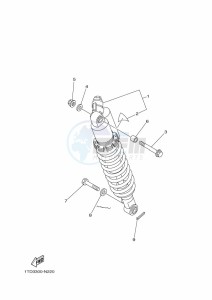 YFZ450R (BKDD) drawing REAR SUSPENSION