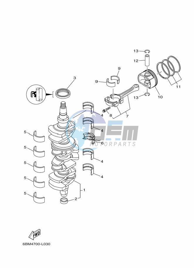 CRANKSHAFT--PISTON