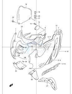 GSX600F (E2) Katana drawing COWLING BODY (MODEL K2)