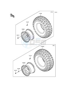 MULE PRO-DXT KAF1000BGF EU drawing Tires