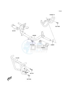 KSF 80 A [KFX80] (A6F) A6F drawing FOOTRESTS