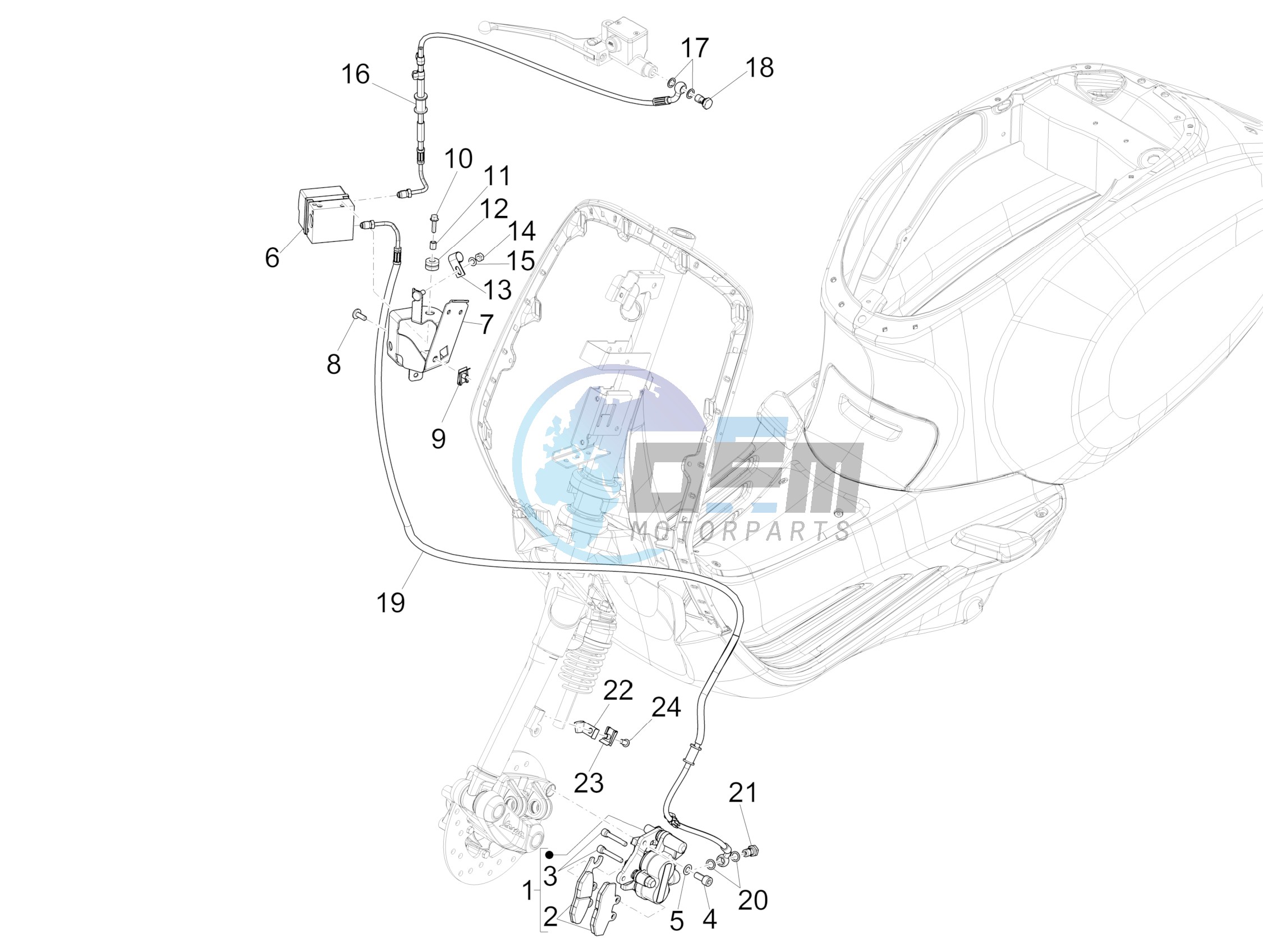 Brakes pipes - Calipers (ABS)