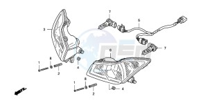 TRX420TM FOURTRAX drawing HEADLIGHT