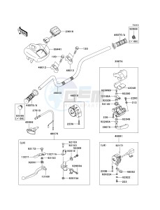 KSV 700 A [KFX 700] (A6F-A9F) A8F drawing HANDLEBAR