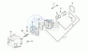 SR 50 1994-1996 Horizontal cil drawing Cylinder - Piston