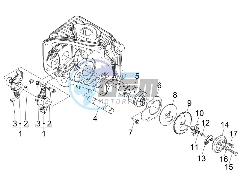 Camshaft - Rocking levers support unit