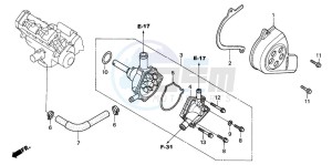 CBR600F drawing WATER PUMP