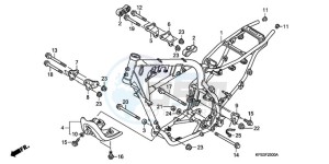 CRF230F9 Australia - (U) drawing FRAME BODY