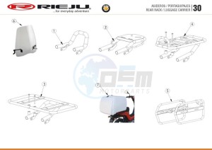 BYE-BIKE-EURO4-RED 50 drawing SUPPORTS / TOP CASE