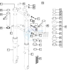 STANDARD_25-45kmh_K3-K7 50 K3-K7 drawing Front fork 2