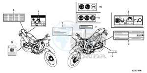 CRF250LAH CRF250LA ED drawing CAUTION LABEL (CRF250L/ LA)