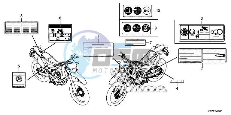 CAUTION LABEL (CRF250L/ LA)