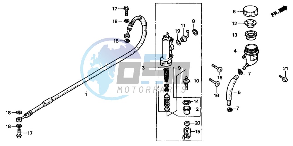 RR. BRAKE MASTER CYLINDER