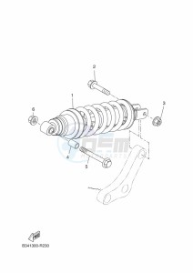 XSR700 MTM690-U (B9J3) drawing REAR SUSPENSION