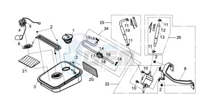 JET SPORT 50 drawing FUEL TANK - FUEL CUT