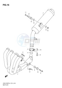 GSX1250FA (E21) drawing MUFFLER