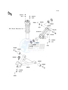 KAF 950 B [MULE 3010 DIESEL 4X4] (B7F) B7F drawing FRONT SUSPENSION