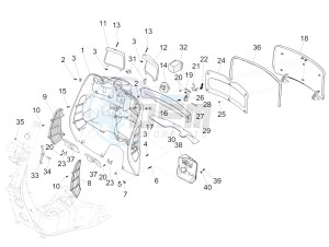 GTS 300 ie ABS (APAC) drawing Front glove-box - Knee-guard panel