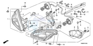 TRX680FA9 Australia - (U) drawing HEADLIGHT