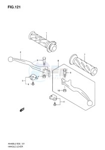 AN400 ABS BURGMAN EU drawing HANDLE LEVER