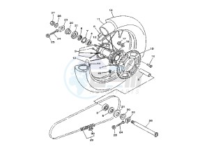 YZ 125 drawing REAR WHEEL