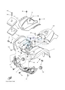 YFM125A YFM125GB GRIZZLY 125 (1PY2 1PY3 1PY1) drawing FRONT FENDER