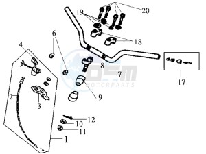 WOLF 125 drawing HANDLEBAR - SCHAKELAAR