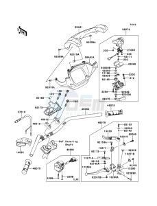 BRUTE FORCE 750 4x4i EPS KVF750GEF EU drawing Handlebar