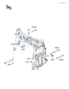 ZX 900 A [NINJA] (A1-A2) NINJA 900 drawing FRAME FITTINGS