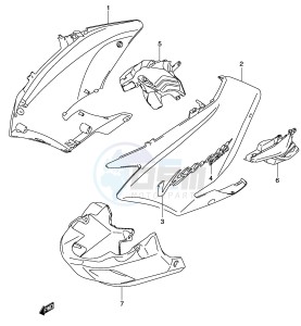 DL1000 (E2) V-Strom drawing SIDE COWLING (MODEL K2)