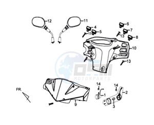 X'PRO 50 (45 KM/H) (AE05W4-EU) (L4-M1) drawing HANDLE PIPE - HANDLE COVER / X'PRO 50 (45 KM/H) (AE05W4-EU) (L4-M1)