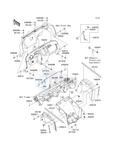 KAF 400 A [MULE 610 4X4] (A6F-AF) A8F drawing FRAME FITTINGS-- FRONT- -