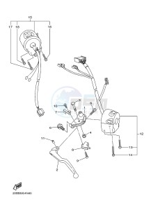 XJ6N 600 XJ6-N (NAKED) (20SR 20SU) drawing HANDLE SWITCH & LEVER