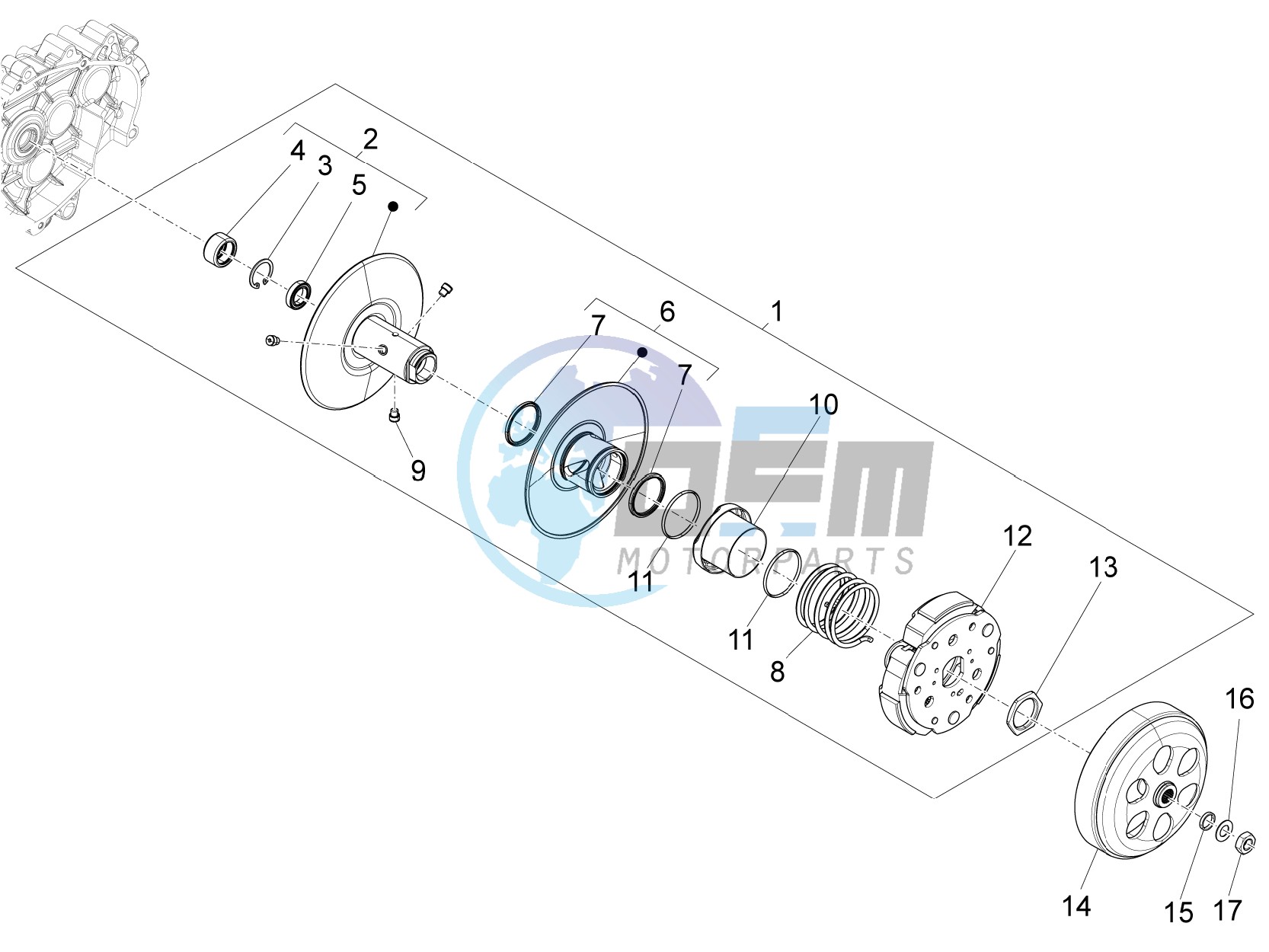 Driven pulley