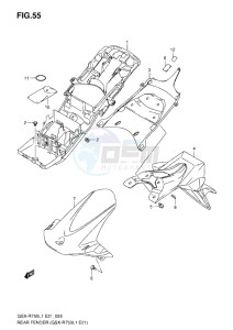 GSX-R750 drawing REAR FENDER L1