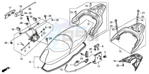 FES150 125 PANTHEON drawing SEAT/REAR CARRIER