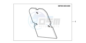 GL1500CD drawing BACKREST TRIM