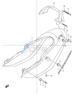 GSF600 (E2) Bandit drawing SEAT TAIL COVER (GSF600SY SUY)