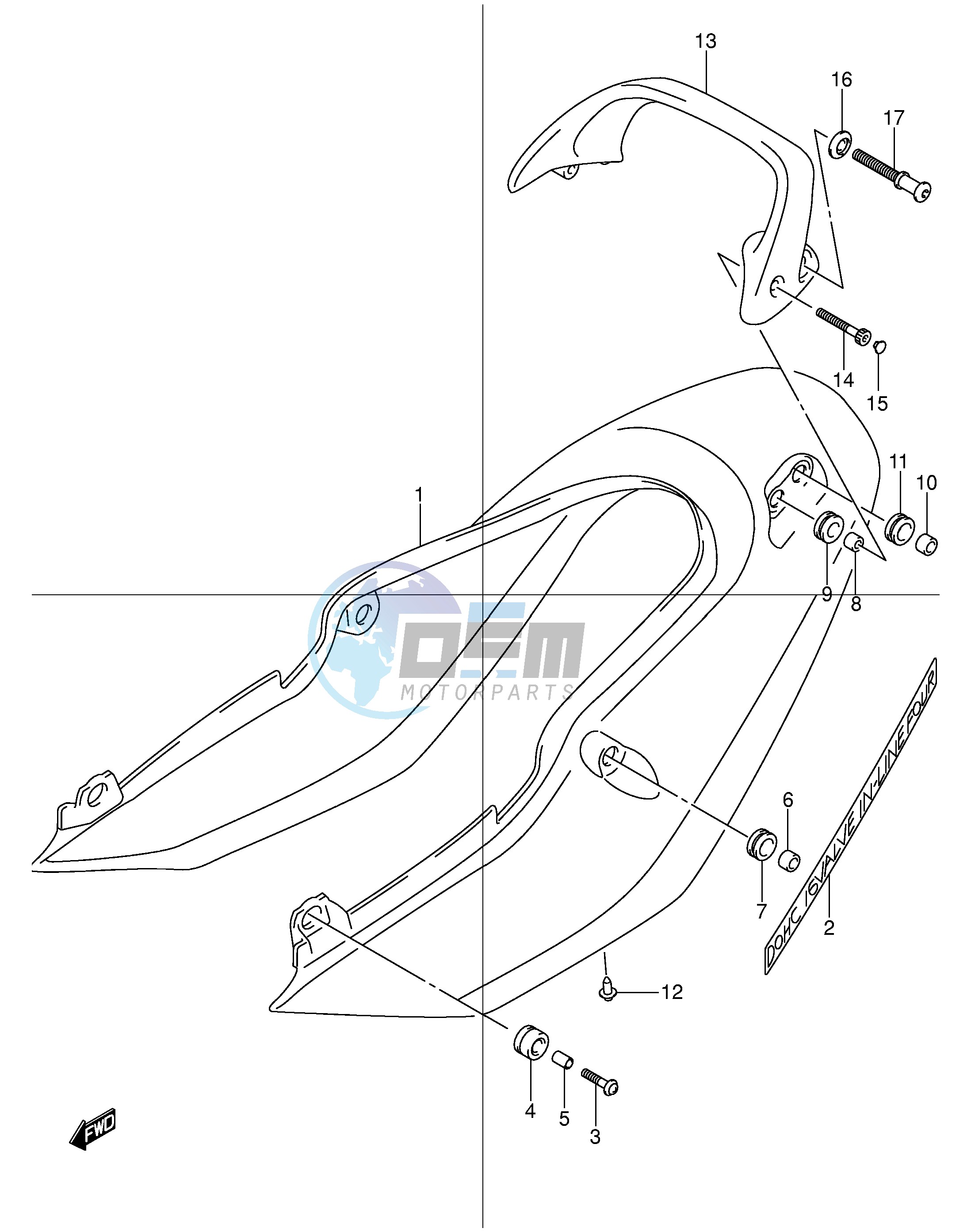 SEAT TAIL COVER (GSF600SY SUY)