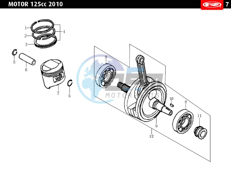 CRANKSHAFT - PISTON  EURO3